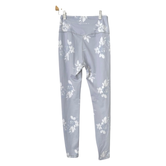 Anthropologie All Fenix Lottie Leggings Floral Light Lilac Gray High Rise Size S - Picture 6 of 13
